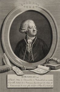 Retrato de Honoré-Gabriel Riqueti, conde de Mirabeau de Pierre Audouin
